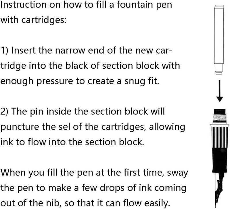 Jinhao Fountain Pen Black Ink Cartridge International Standard 2.6mm Bore Diameter Ink Refill Set of 30 PCS - Image 3